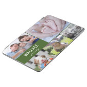 Green Personalised Family photo collage iPad Air Cover (Side)