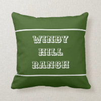 Green Personalised Farm or Ranch Throw Pillow