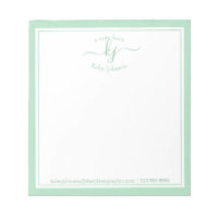 Green Personalised Name | From The Desk Of Notepad