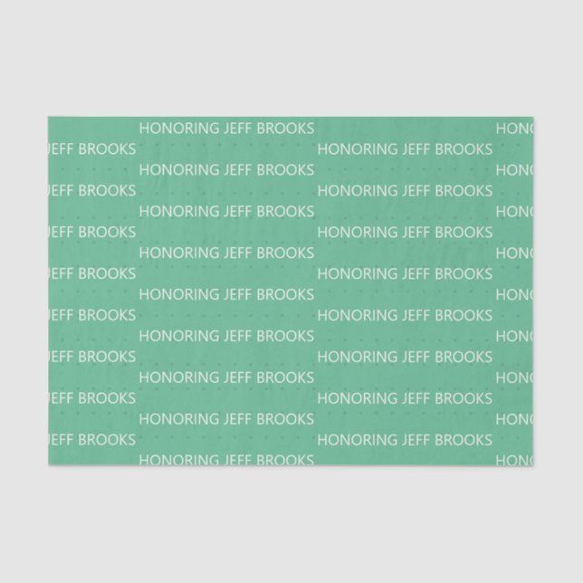 Green Personalised Tissue Paper (Front)