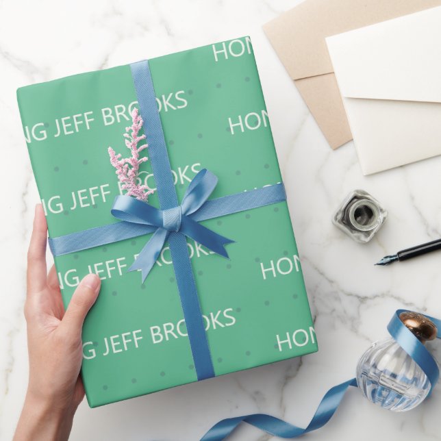 Green Personalised Wrapping Paper (Gifting)