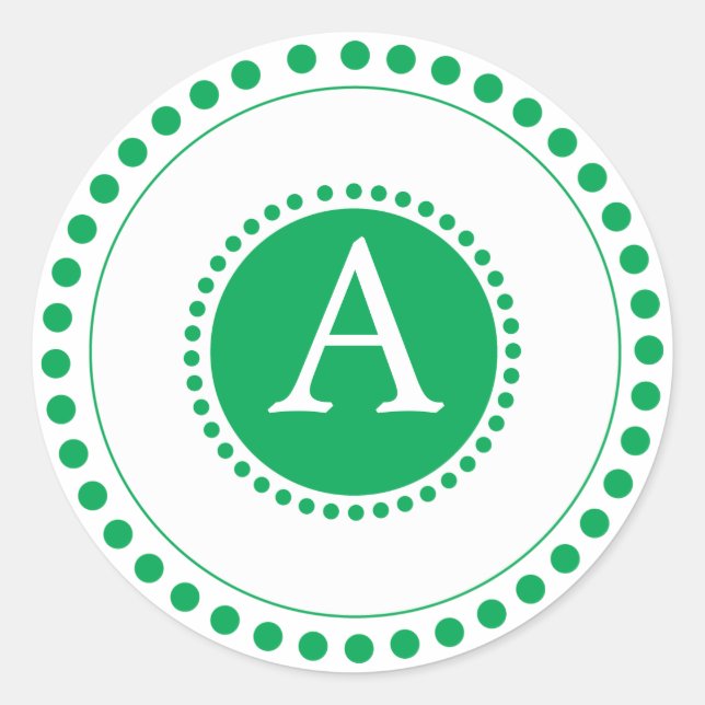 Green -Personlized envelope seals (Front)