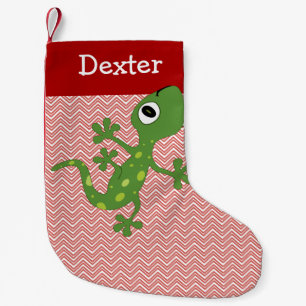 Green Pet Lizard Christmas Stocking