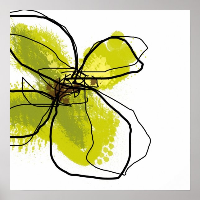 Green Petals Art Print (Front)