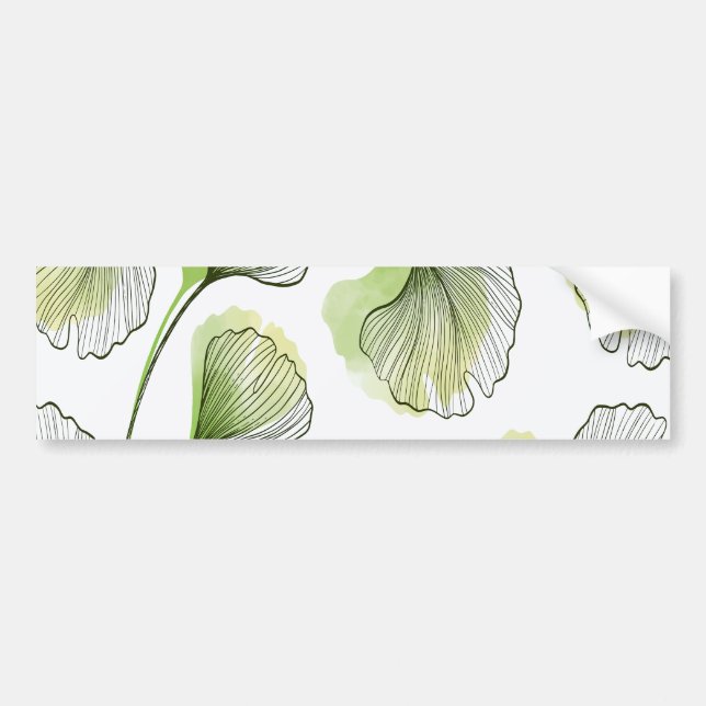 Green petals bumper sticker (Front)