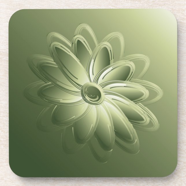 green petals coaster (Front)