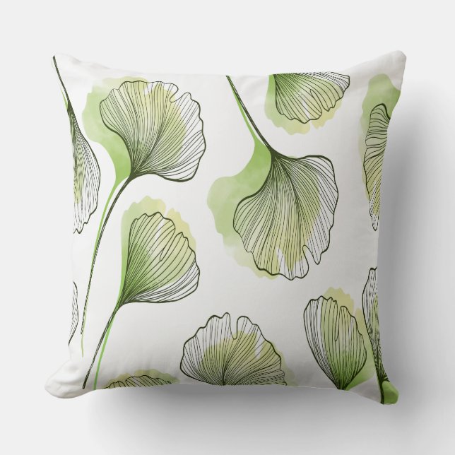 Green petals cushion (Front)