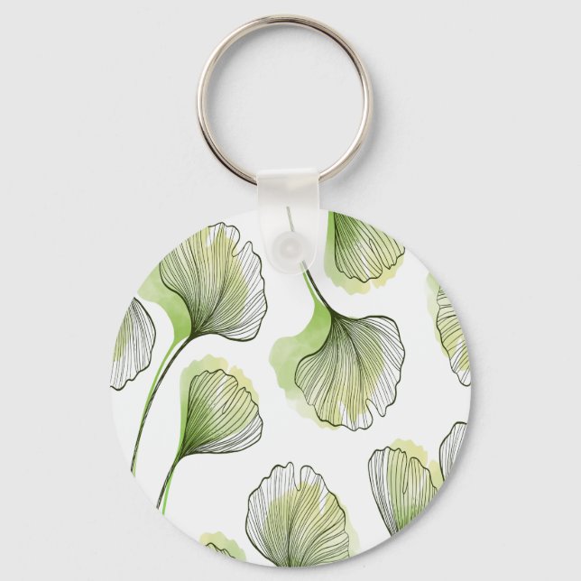 Green petals key ring (Front)