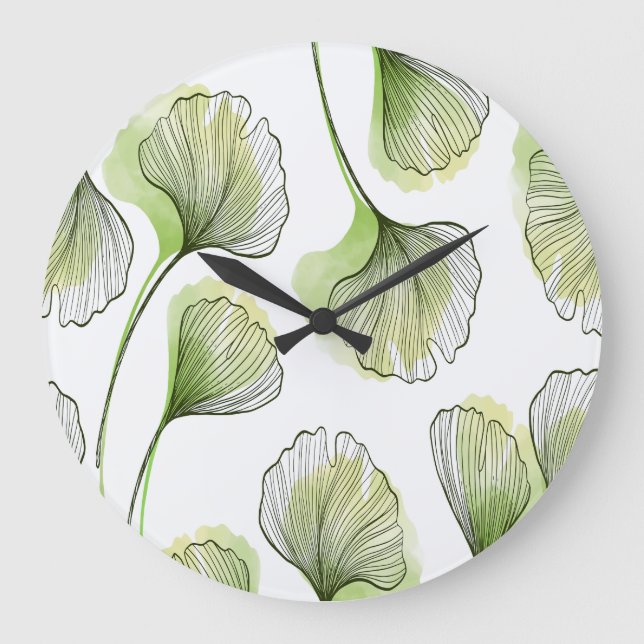 Green petals large clock (Front)