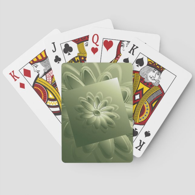 green petals playing cards (Back)