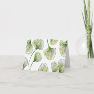 Green petals thank you card