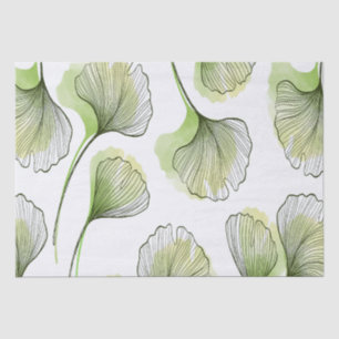 Green petals tissue paper