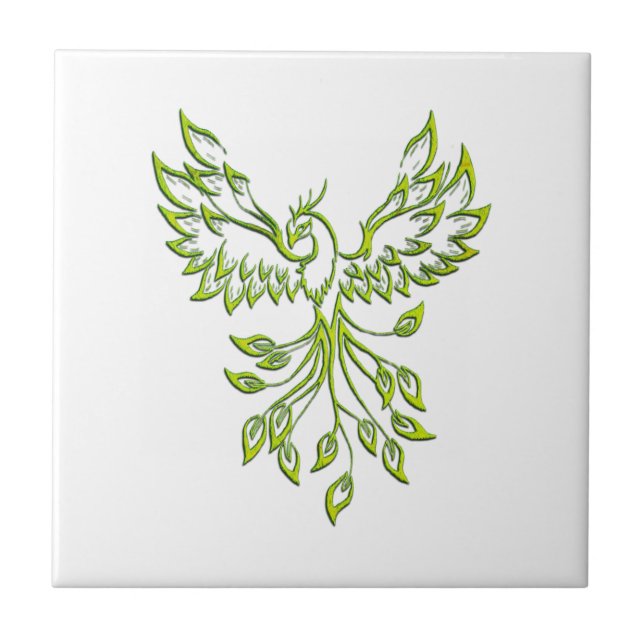 Green Phoenix  Tile (Front)