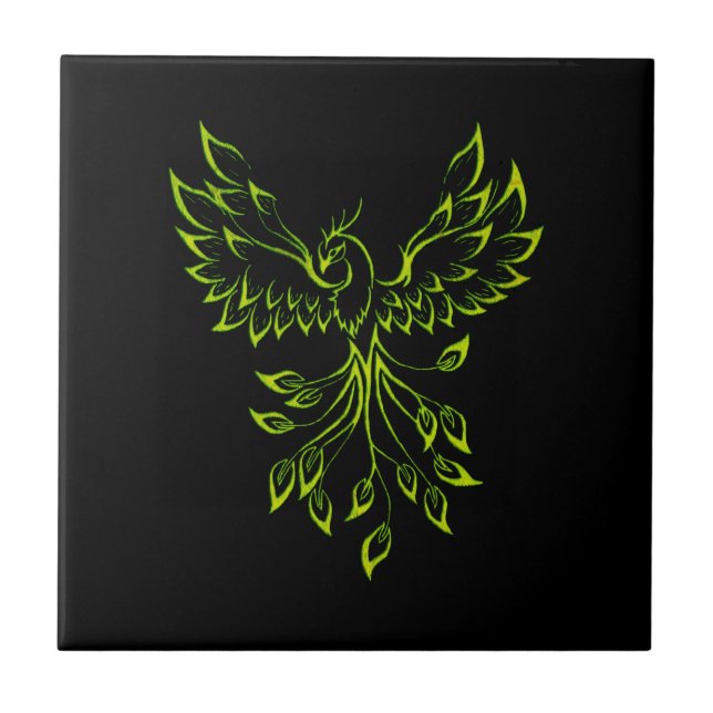 Green Phoenix  Tile (Front)