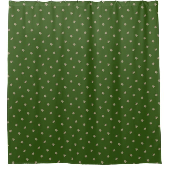 Green Photo Background for Christmas Pictures Shower Curtain (Front)