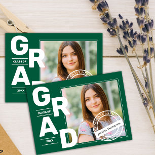 Green Photo Class of 2025 Graduation Announcement
