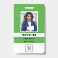Green | Photo Employee Logo or QR CODE Security