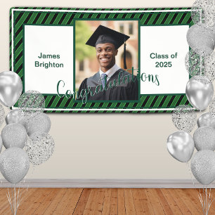 Green Photo Graduation Banner