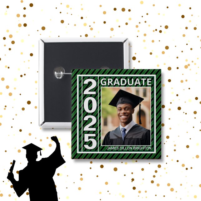 Green Photo Graduation Button (Creator Uploaded)