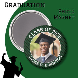 Green Photo Graduation  Magnet