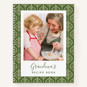 Green Photo Grandma's Recipe Book