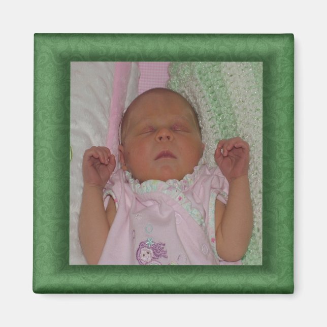 Green Photo Magnet (Front)