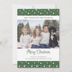 Green Photo New Home for the Holidays Cards