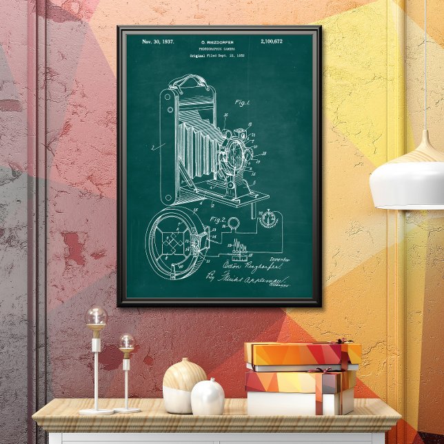 Green | Photographic Camera Patent Poster (Creator Uploaded)