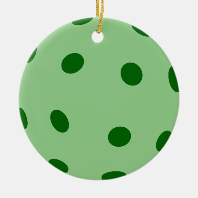 Green Pickleball Ceramic Tree Decoration (Front)