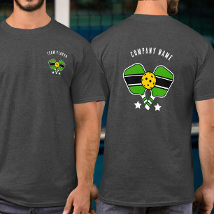 Green Pickleball design Customisable name T-Shirt