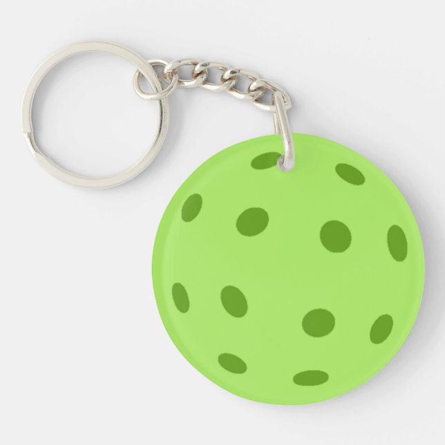 Green Pickleball Key Ring (Front)
