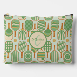 Green Pickleball Paddles with Monogram Accessory Pouch
