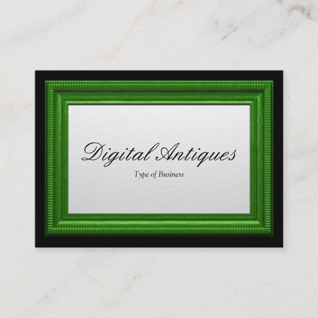 Green Picture Frame Business Card (Front)
