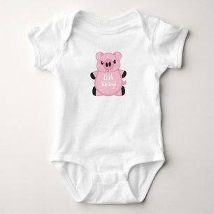 Green Pig Baby Shower Bodysuit