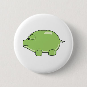 Green Pig Button