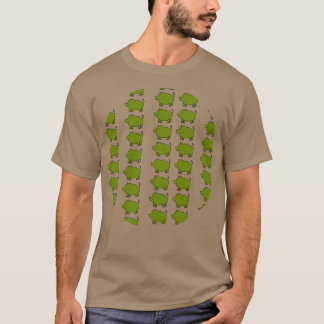Green Pig Pattern T-Shirt