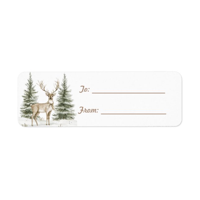 Green Pine Cones Deer Christmas (Front)