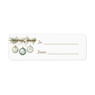 Green Pine Tree Branch Ornaments Christmas