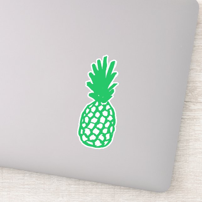 Green Pineapple Design Sticker (Detail)