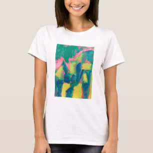Green & Pink Abstract Painting Abstract Art Abstra T-Shirt