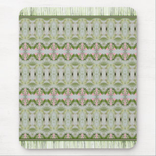 Green Pink And Pretty Patterned Print Rug Style Mouse Pad