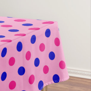 Green Pink Blue Polka Dot Pattern Tablecloth