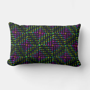 Green Pink Diamond Abstract Pattern, Lumbar Cushion