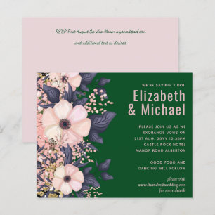 Green Pink Floral Wedding Budget