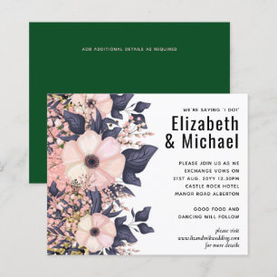 Green Pink Floral Wedding Budget