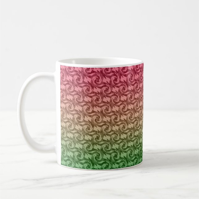 Green pink gradient coffee mug (Left)