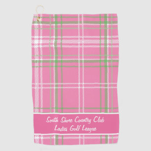 Green & Pink Ladies Golf Club Towel