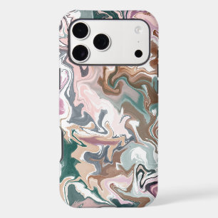 Green & Pink Liquid Acrylic iPhone Case • Artistic