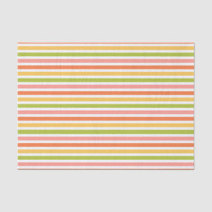 GREEN  PINK ORANGE YELLOW STRIPES TISSUE PAPER