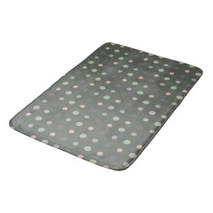 Green, pink, purple, blue dots bath mat